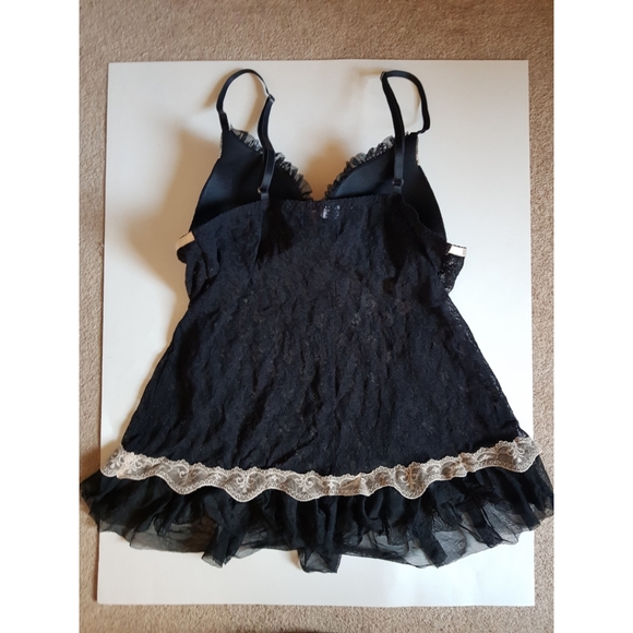 Linea Donatella Black Lace Babydoll Slip - Picture 8 of 15